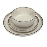 The Home Deco Factory Service vaiselle 12 pièces AU GRES DU TEMPS. Coloris disponibles : Vert, Beige, Bleu