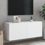 Voir la diapositive 1 : VIDAXL Meuble TV mural blanc 100x30x41 cm