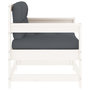 Voir la diapositive 5 : VIDAXL Chaises de jardin et coussins lot de 2 blanc bois de pin massif