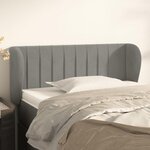 VIDAXL Tete de lit avec oreilles Gris clair 83x23x78/88 cm Velours