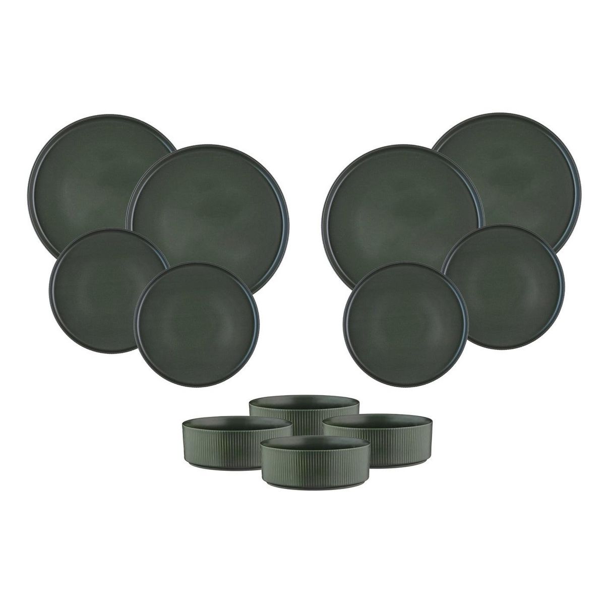 BJORN Service Les Essentiels SCANDI - 12 pièces - Olive