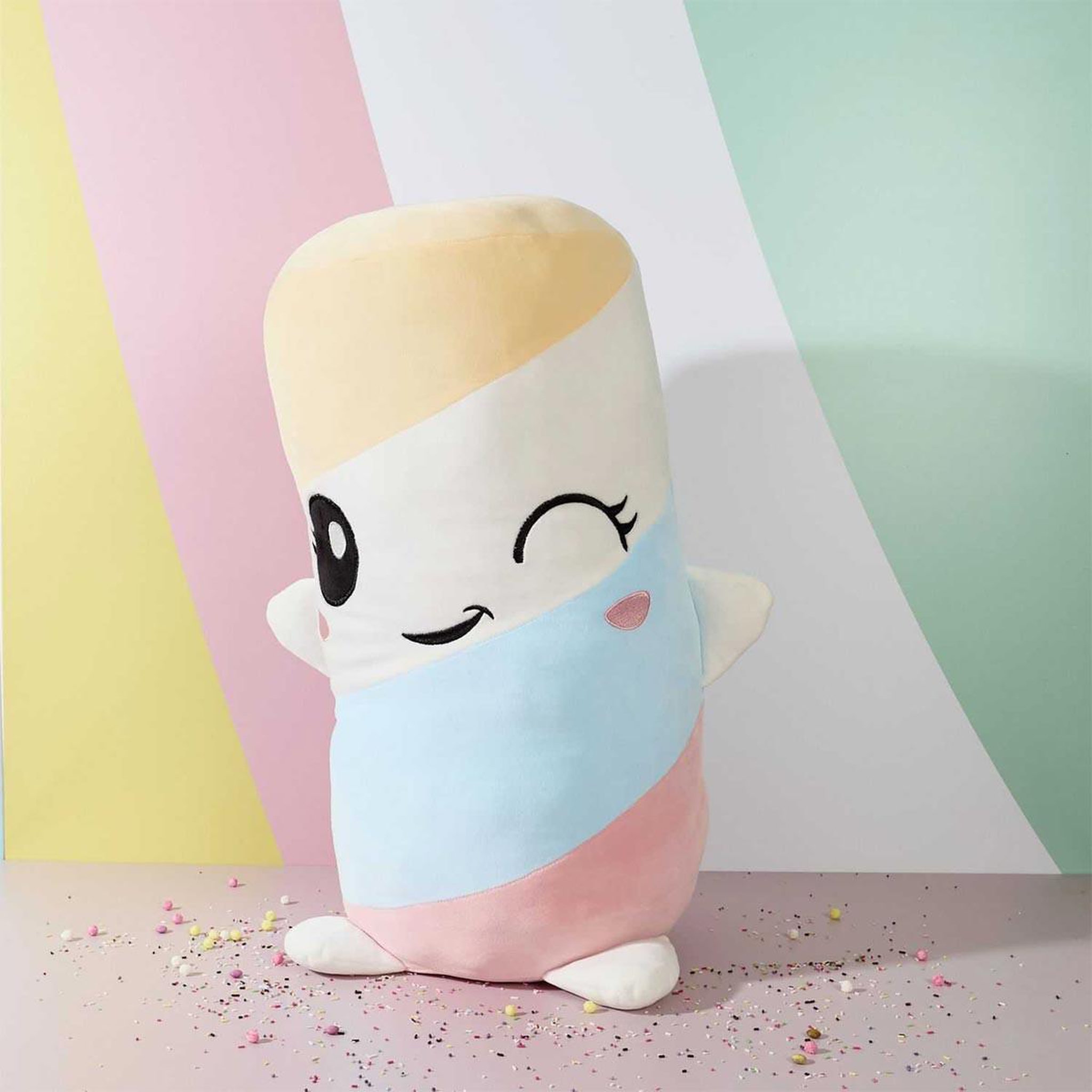 Voir la diapositive 3 : The concept Factory Peluche enfant chamallow  kawaii  60cm multicolore