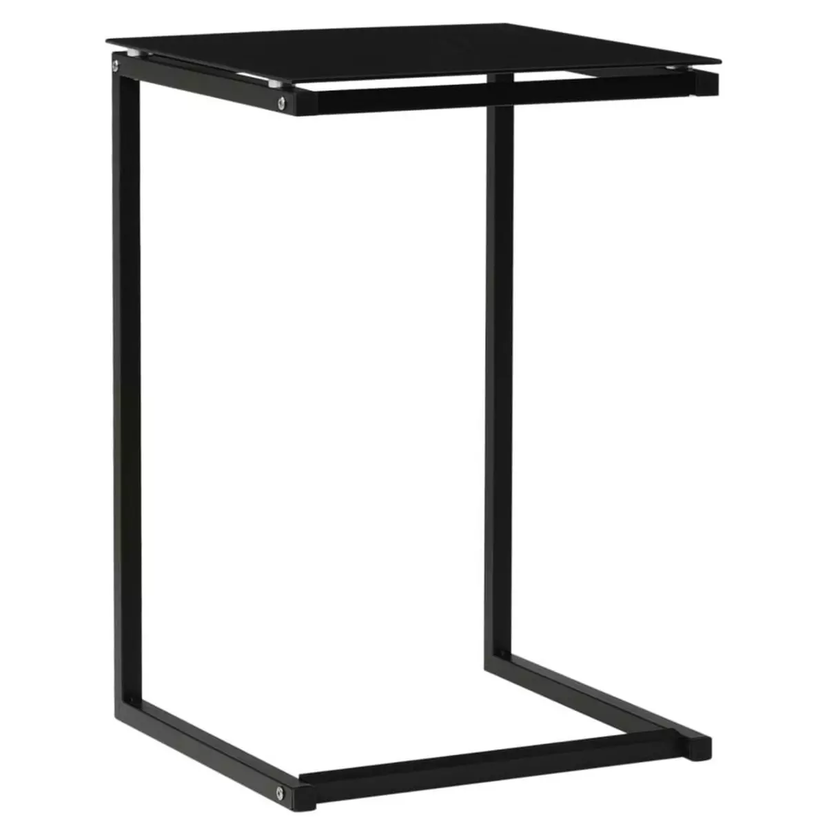 VIDAXL Table d'appoint Noir 40x40x60 cm Verre trempe