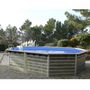 Voir la diapositive 2 : WATERCLIP Piscine bois  hexagonale 574x414x111 LUCON