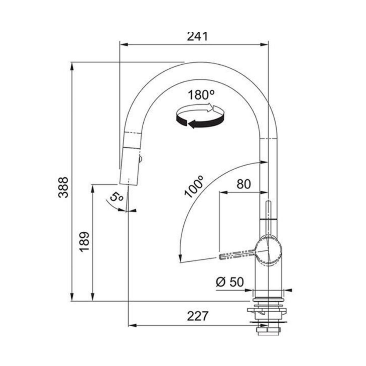 franke Mitigeur avec douchette noir - 056594