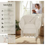 Voir la diapositive 2 : tectake Fauteuil suspendu avec un coussin d'assise épais beige