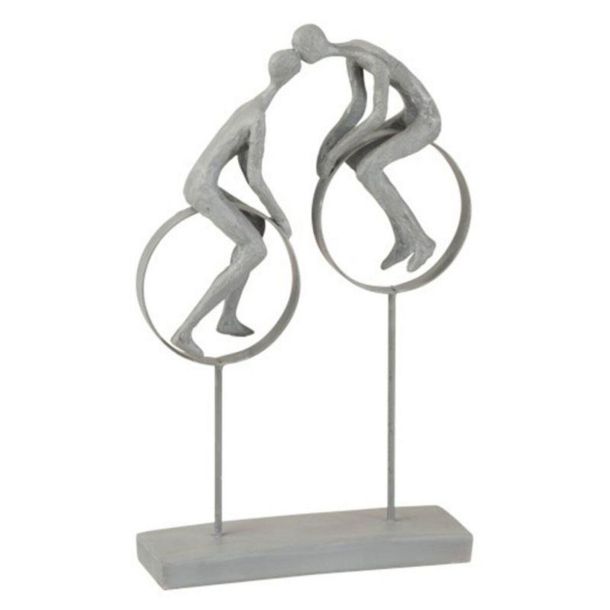 Paris Prix Statuette Déco  Couple sur Cercle  35cm Gris