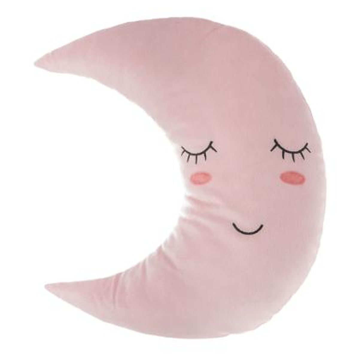 Coussin enfant lune rose