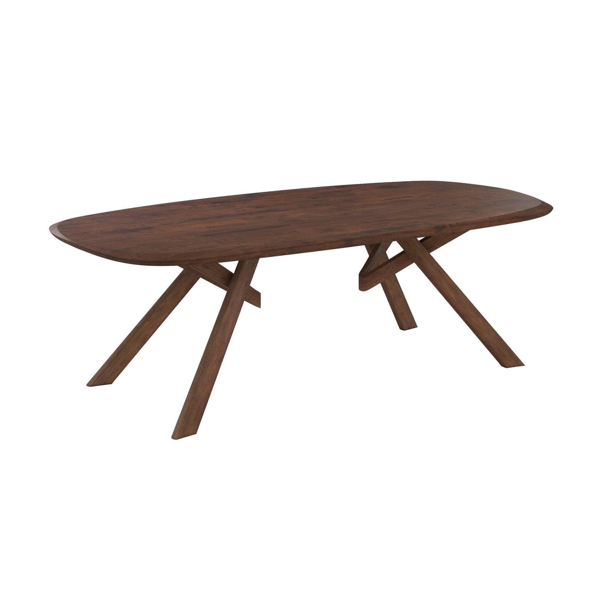 MAISON PAVANE Table rectangulaire en bois d'hévéa massif foncé 8 personnes-merlin