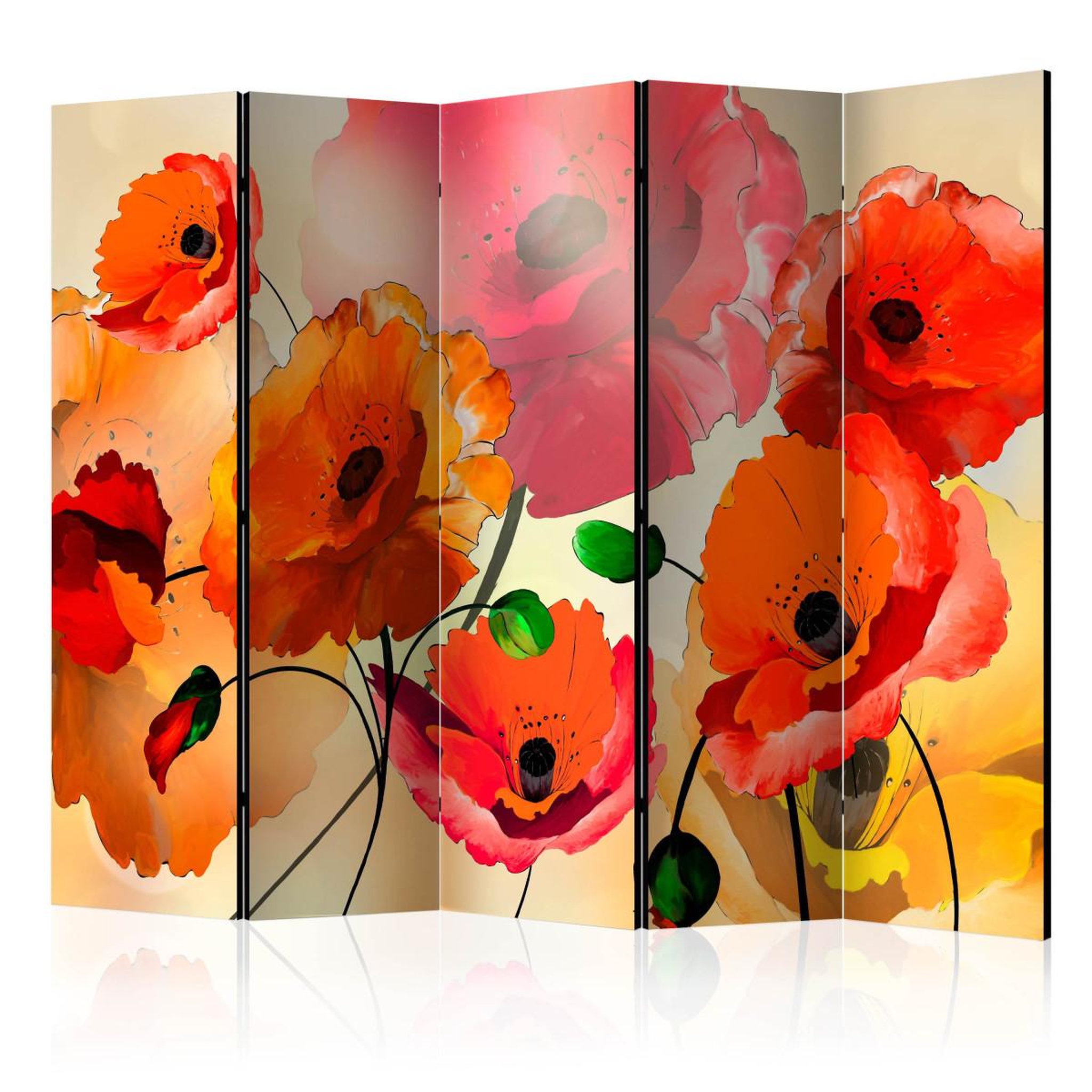 Paris Prix Paravent 5 volets  velvet poppies ii  172x225cm
