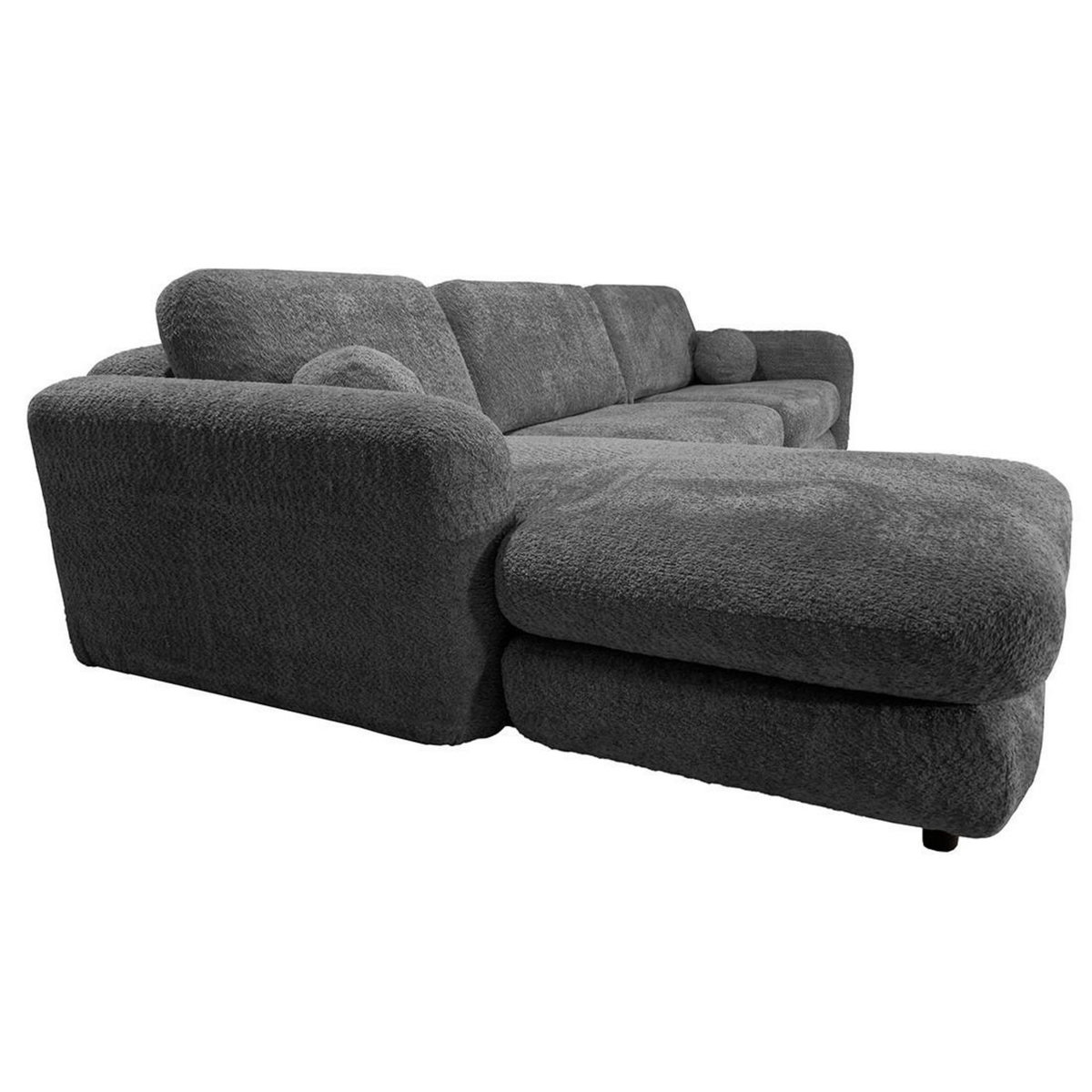 LISA DESIGN Rachel - canapé d'angle gauche 4 places en tissu bouclette