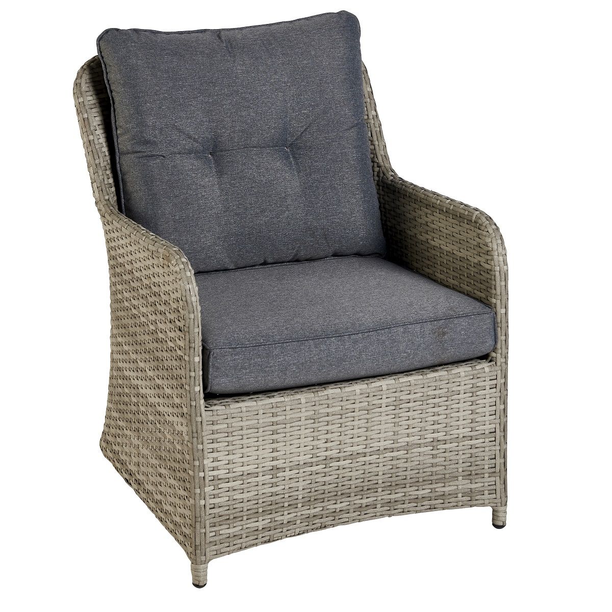 GARDENSTAR Salon bas de jardin 6 personnes en résine tressé