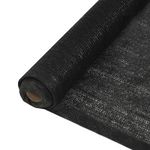 VIDAXL Filet brise-vue PEHD 1 x 25 m Noir