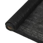 VIDAXL Filet brise-vue PEHD 1 x 25 m Noir