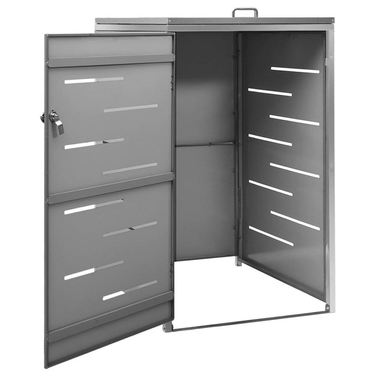 VIDAXL Abri pour poubelle 69x77,5x112,5 cm Inox