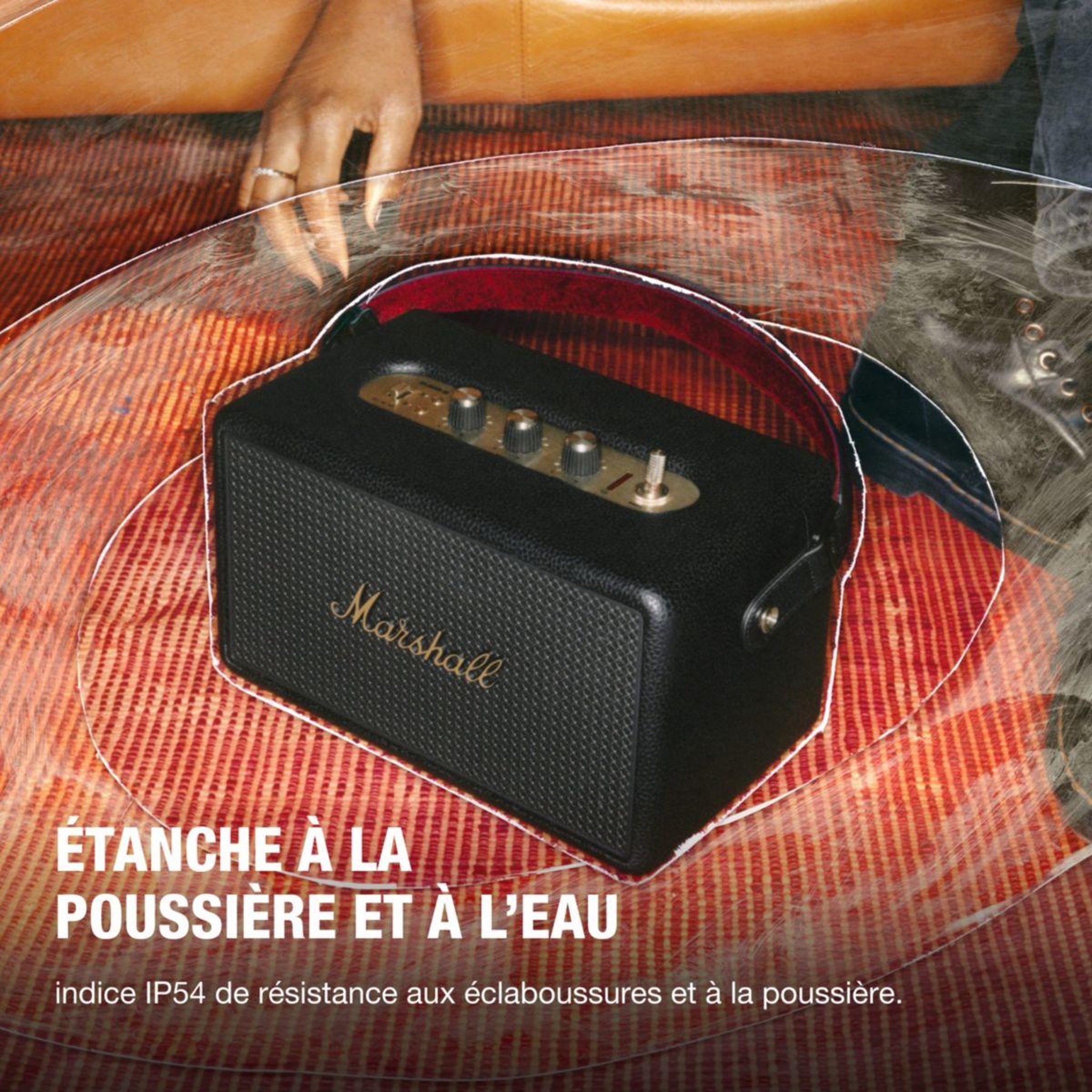 Voir la diapositive 4 : MARSHALL Enceinte portable kilburn iii black and brass