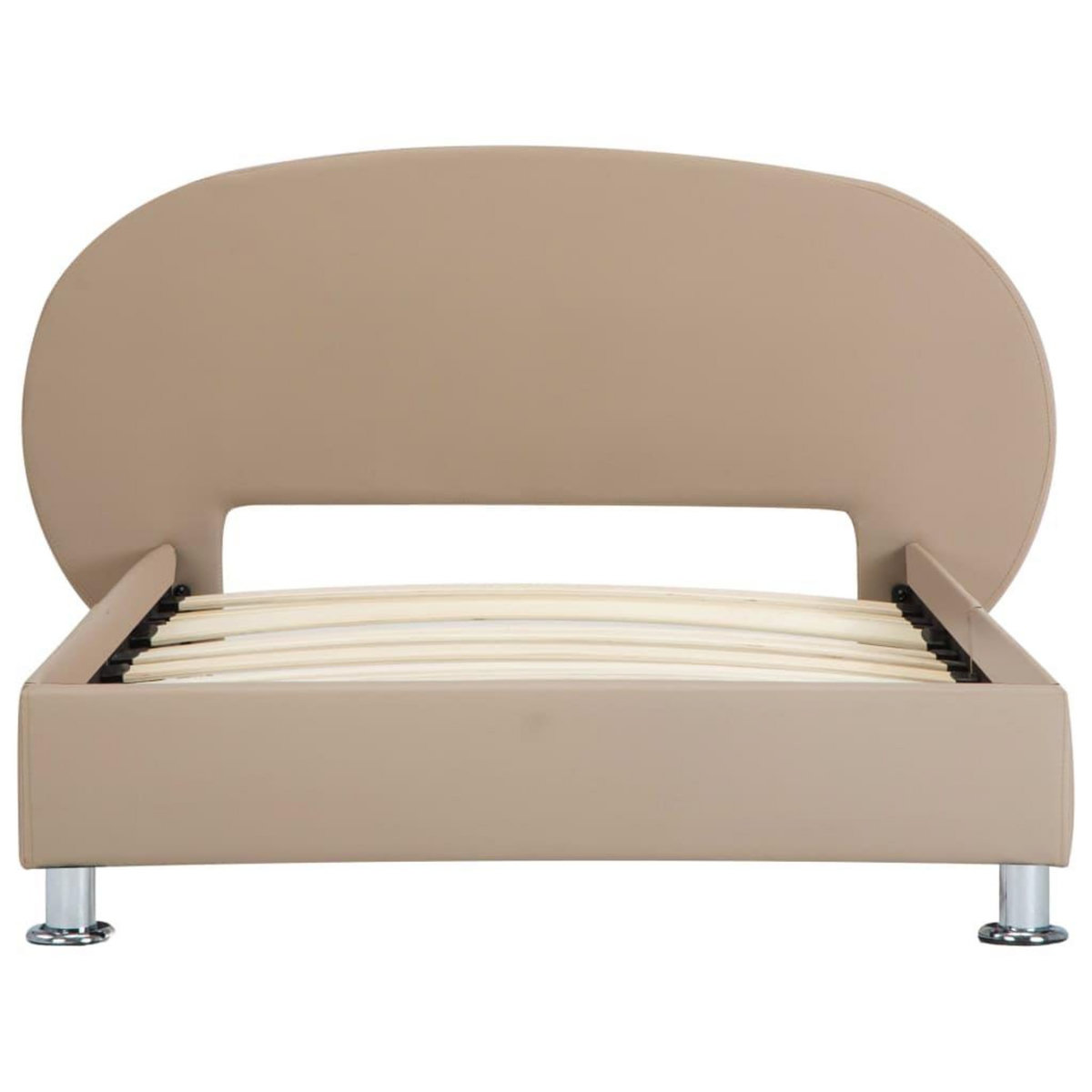 VIDAXL Cadre de lit sans matelas cappuccino similicuir 100x200 cm
