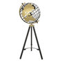 Voir la diapositive 1 : ATMOSPHERA Globe sur Pied en Métal  Ramon  70cm Noir & Or