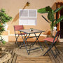 Voir la diapositive 4 : Paris Prix Table de Jardin Pliable  Barcelone  70cm Gris & Naturel