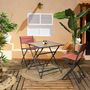 Voir la diapositive 4 : Paris Prix Table de Jardin Pliable  Barcelone  70cm Gris & Naturel