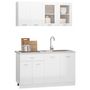 Voir la diapositive 3 : VIDAXL Ensemble de meubles de cuisine 4 pcs Blanc brillant Agglomere