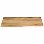 Voir la diapositive 3 : VIDAXL Dessus de table 100x80x2,5 cm bord vivant bois massif manguier