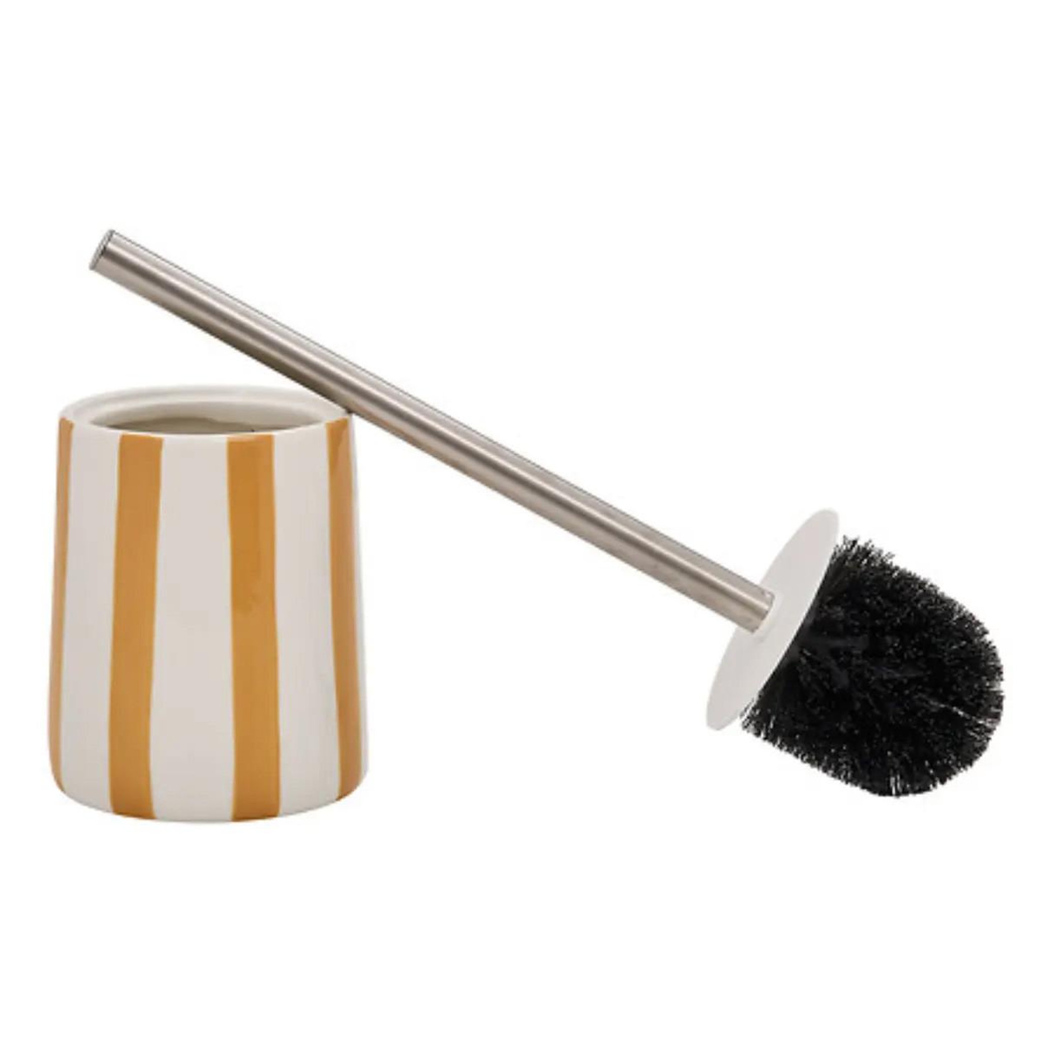 Voir la diapositive 2 : FIVE Brosse wc en céramique  strio  39cm jaune