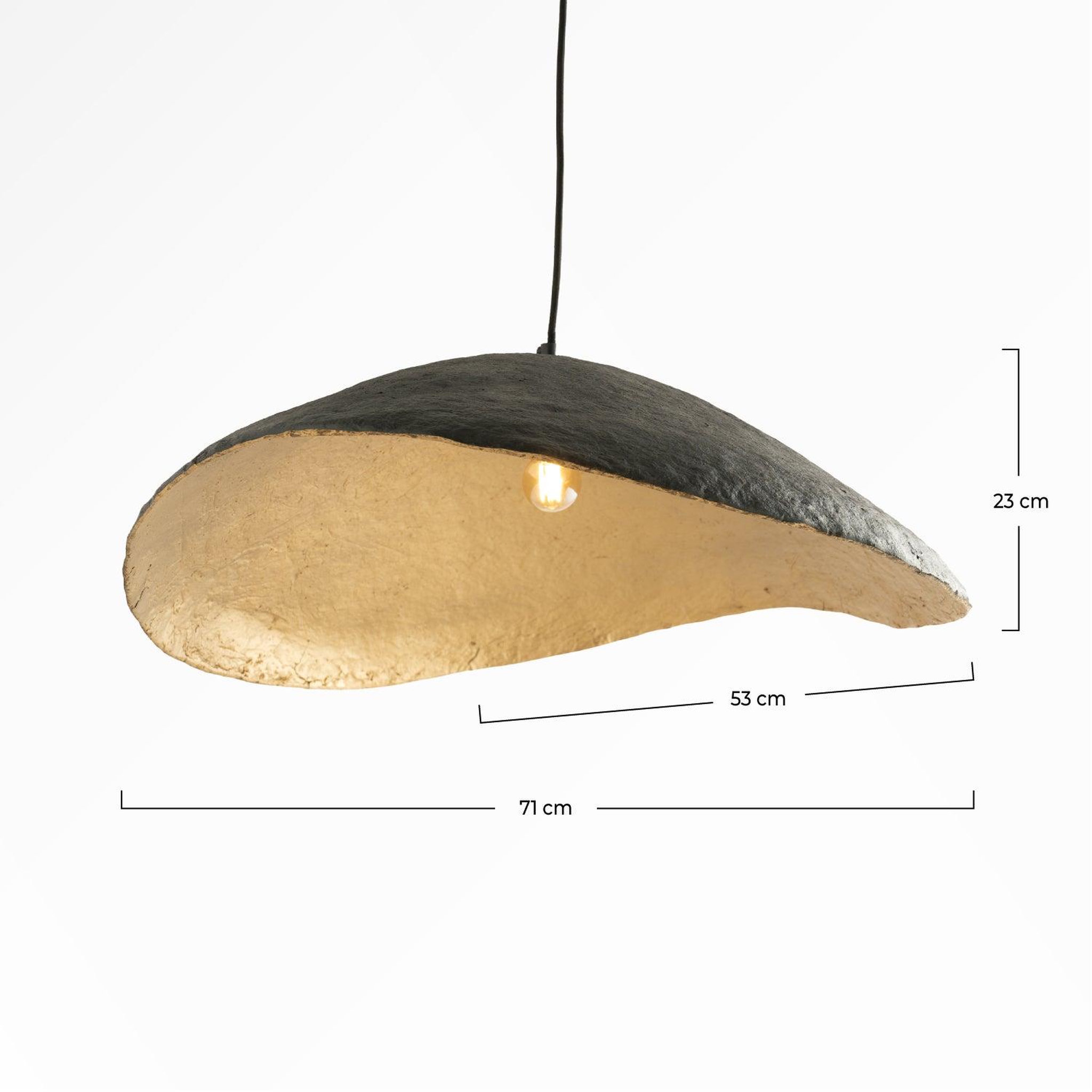 Voir la diapositive 4 : MAISON PAVANE Suspension en papier et fil noir 71 cm-milano