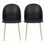 The Home Deco Factory Lot 2 Chaises Scandinave Bergen. Coloris disponibles : Jaune