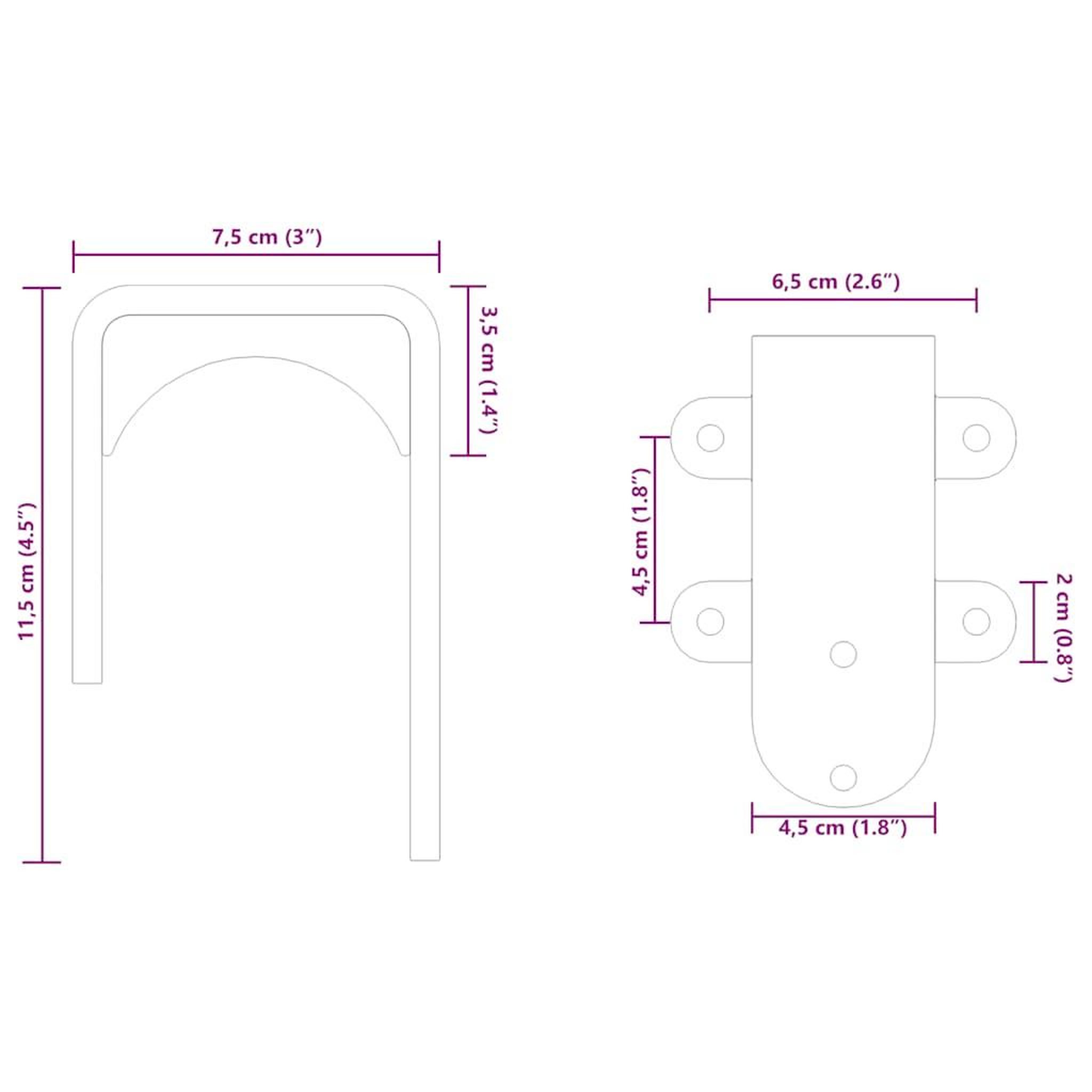 Voir la diapositive 6 : VIDAXL Supports de derivation pour portes de grange 4 pcs rails plats