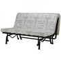 Voir la diapositive 4 : MARKET24 JOÉ Banquette BZ 3 places - Tissu bleu marine - Contemporain - L 143 x P 97 cm