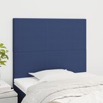 VIDAXL Tetes de lit 2 pcs Bleu 80x5x78/88 cm Tissu