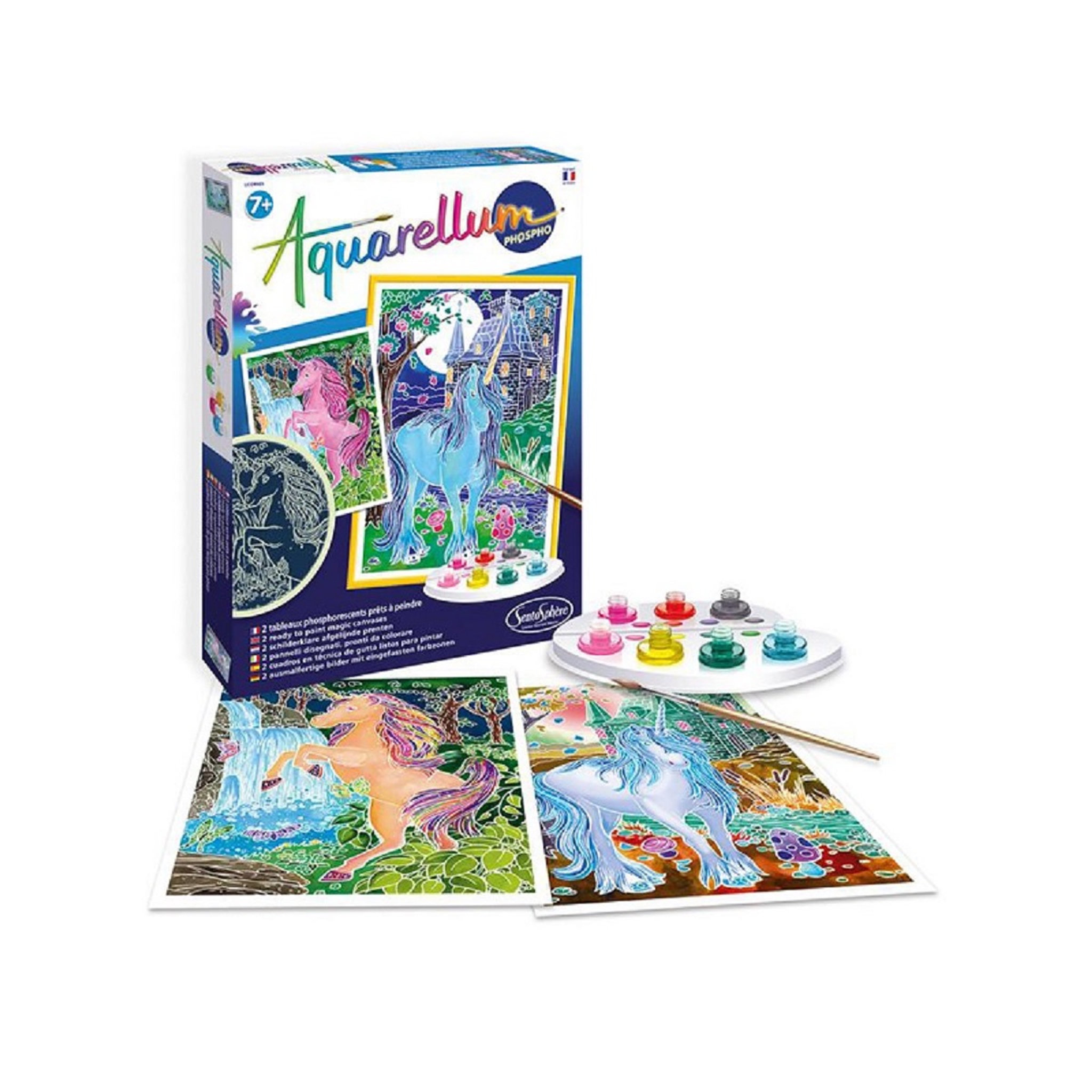 Sentosphère Coffret aquarellum phosphorescent "licornes"