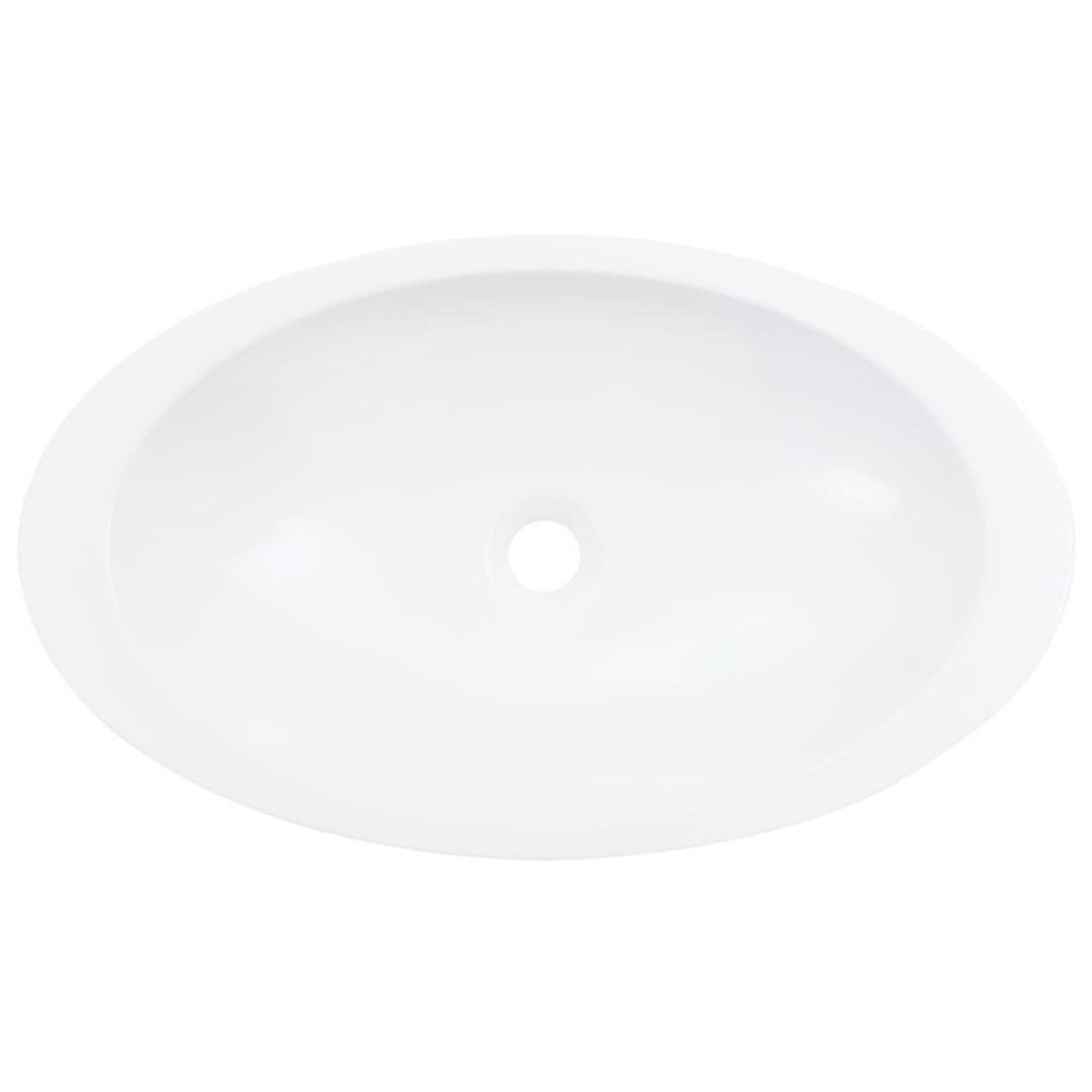 VIDAXL Lavabo 59,3x35,1x10,7 cm Fonte minerale/marbre Blanc