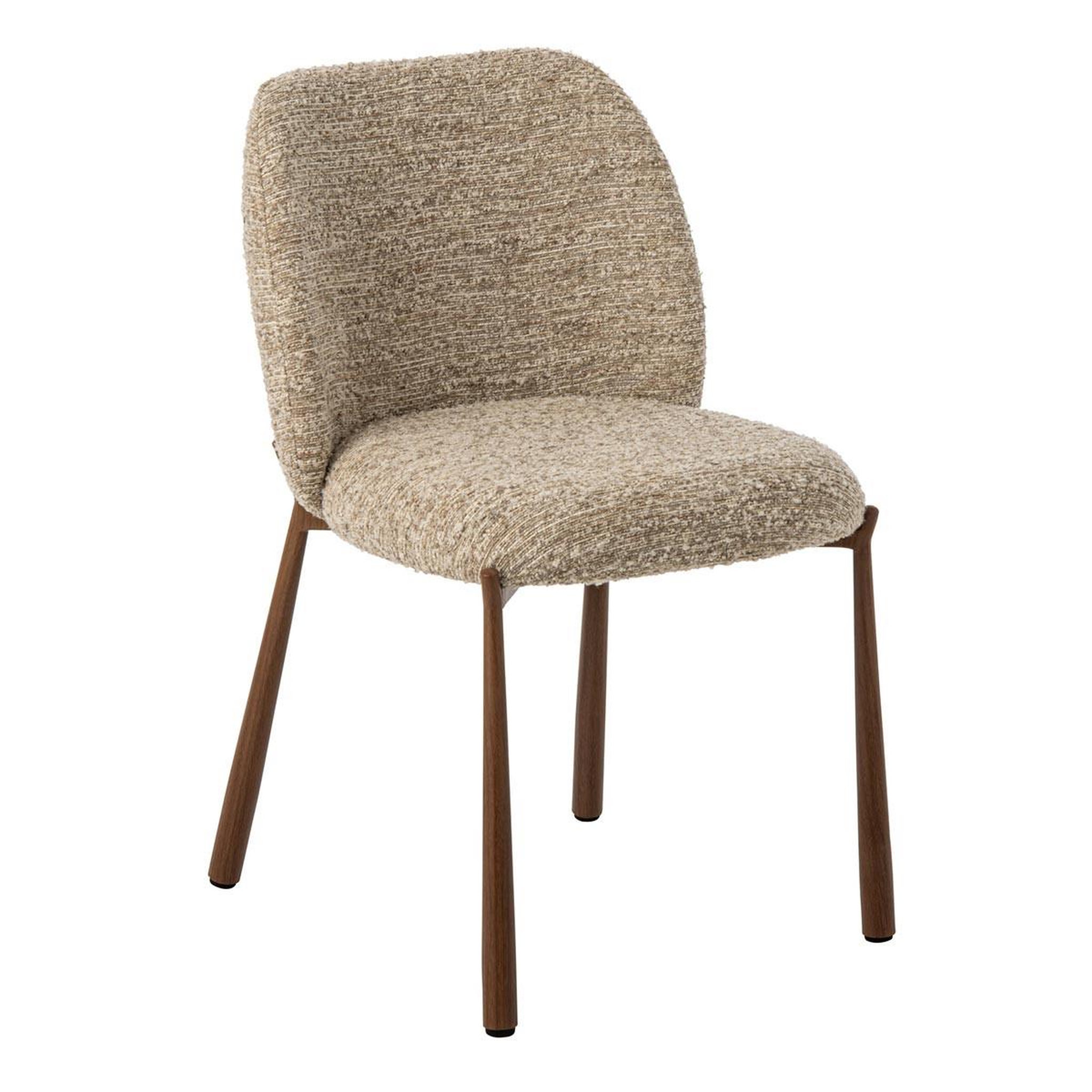 J-LINE Chaise design en tissu  célestin  73cm beige