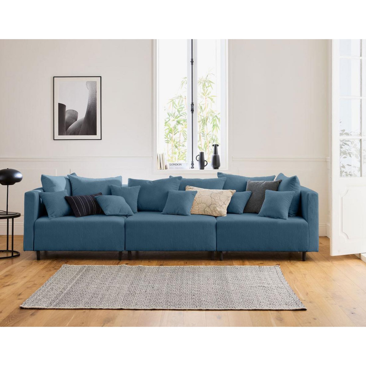 LISA DESIGN Edinburg - canapé modulable 3 places - velours côtelé