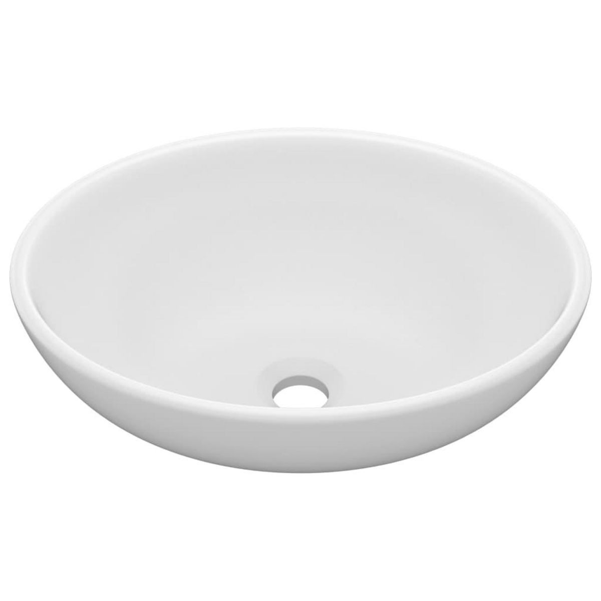 VIDAXL Lavabo ovale de luxe Blanc mat 40x33 cm Ceramique