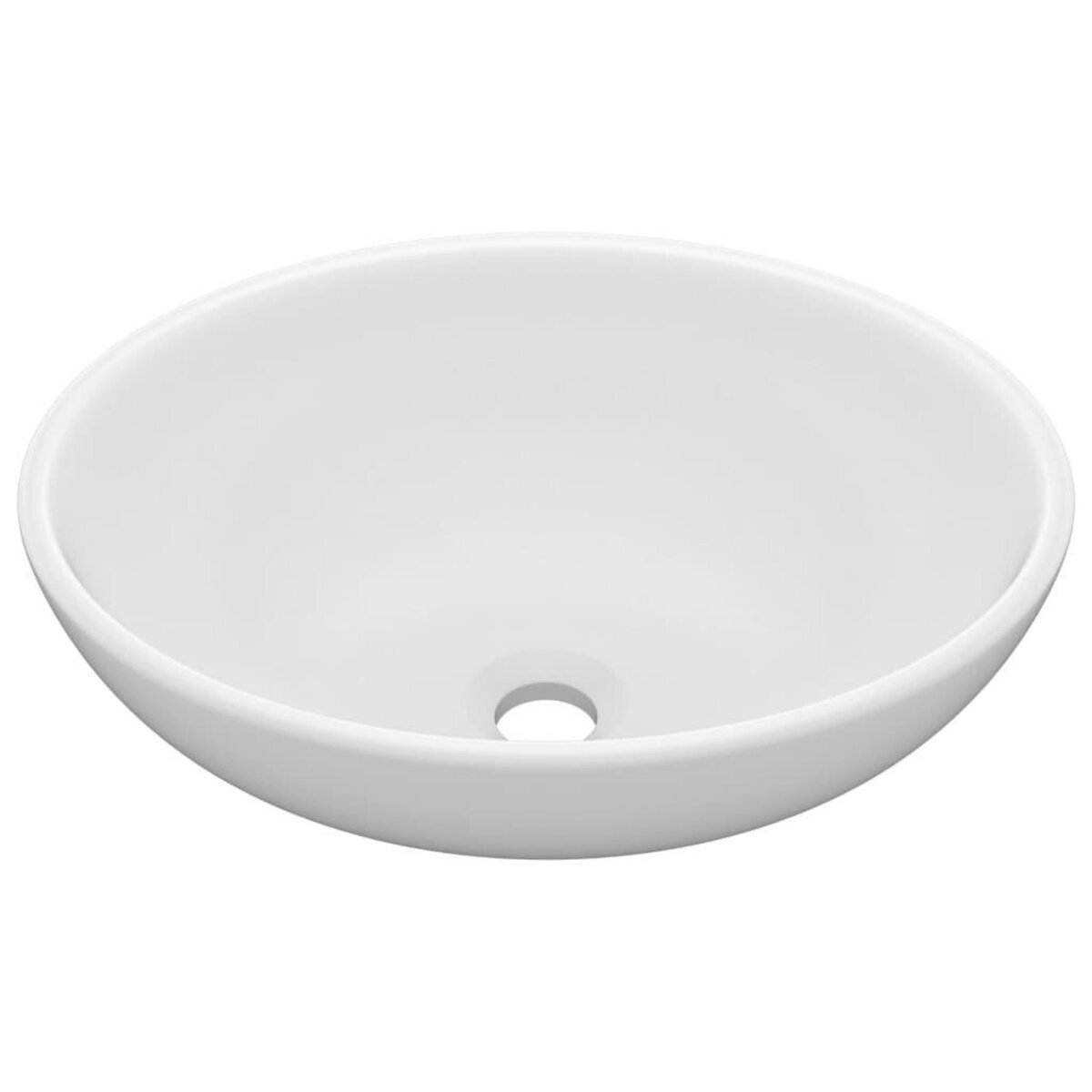 VIDAXL Lavabo ovale de luxe Blanc mat 40x33 cm Ceramique