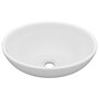 Voir la diapositive 2 : VIDAXL Lavabo ovale de luxe Blanc mat 40x33 cm Ceramique