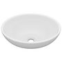 Voir la diapositive 2 : VIDAXL Lavabo ovale de luxe Blanc mat 40x33 cm Ceramique