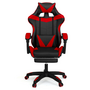 Voir la diapositive 5 : ID MARKET Fauteuil de gaming ALEX réglable avec repose-pied, coussin de tête et coussin lombaire noir et rouge