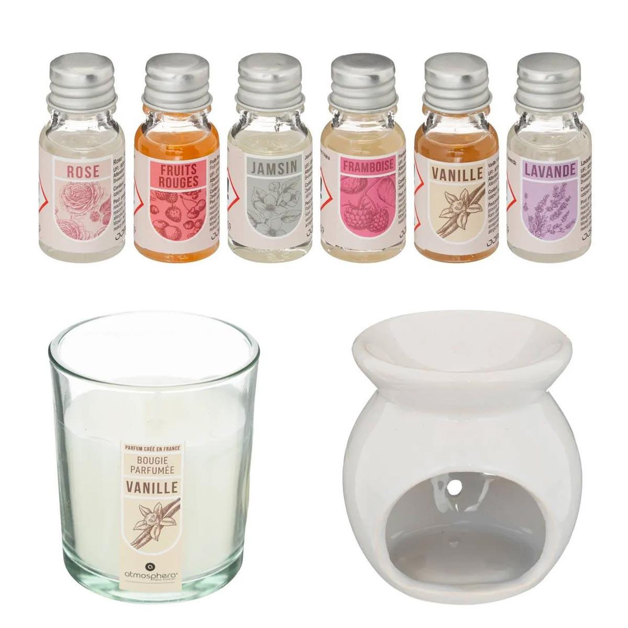 Voir la diapositive 2 : COMPTOIR DE LA BOUGIE Coffret senteur 8 pièces  bien-être  23cm vanille