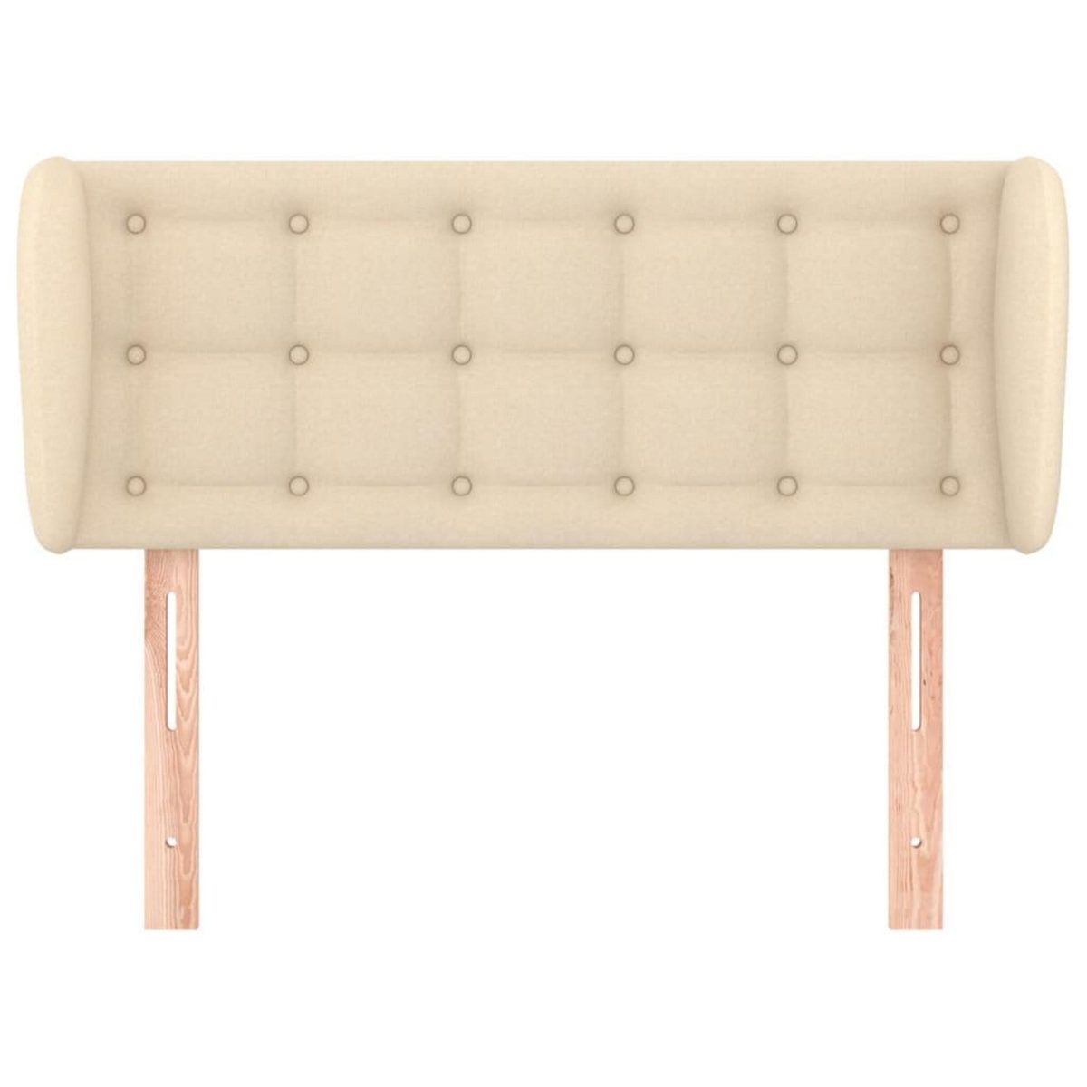 VIDAXL Tete de lit avec oreilles Creme 93x23x78/88 cm Tissu