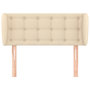 Voir la diapositive 3 : VIDAXL Tete de lit avec oreilles Creme 93x23x78/88 cm Tissu