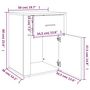 Voir la diapositive 6 : VIDAXL Table de chevet Chene sonoma 50x36x60 cm Bois d'ingenierie