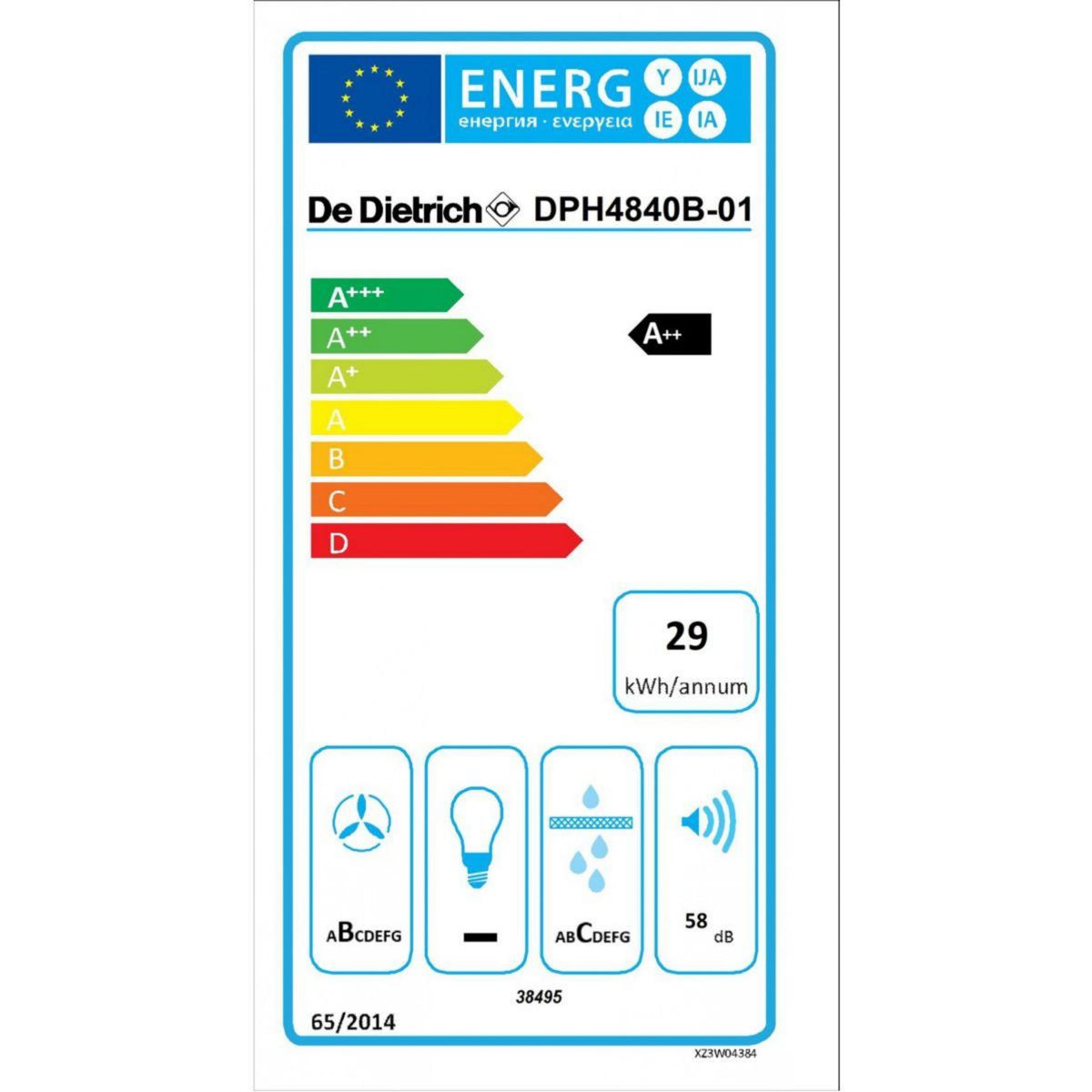 De Dietrich Plaque induction aspirante DPH4840B Horizone