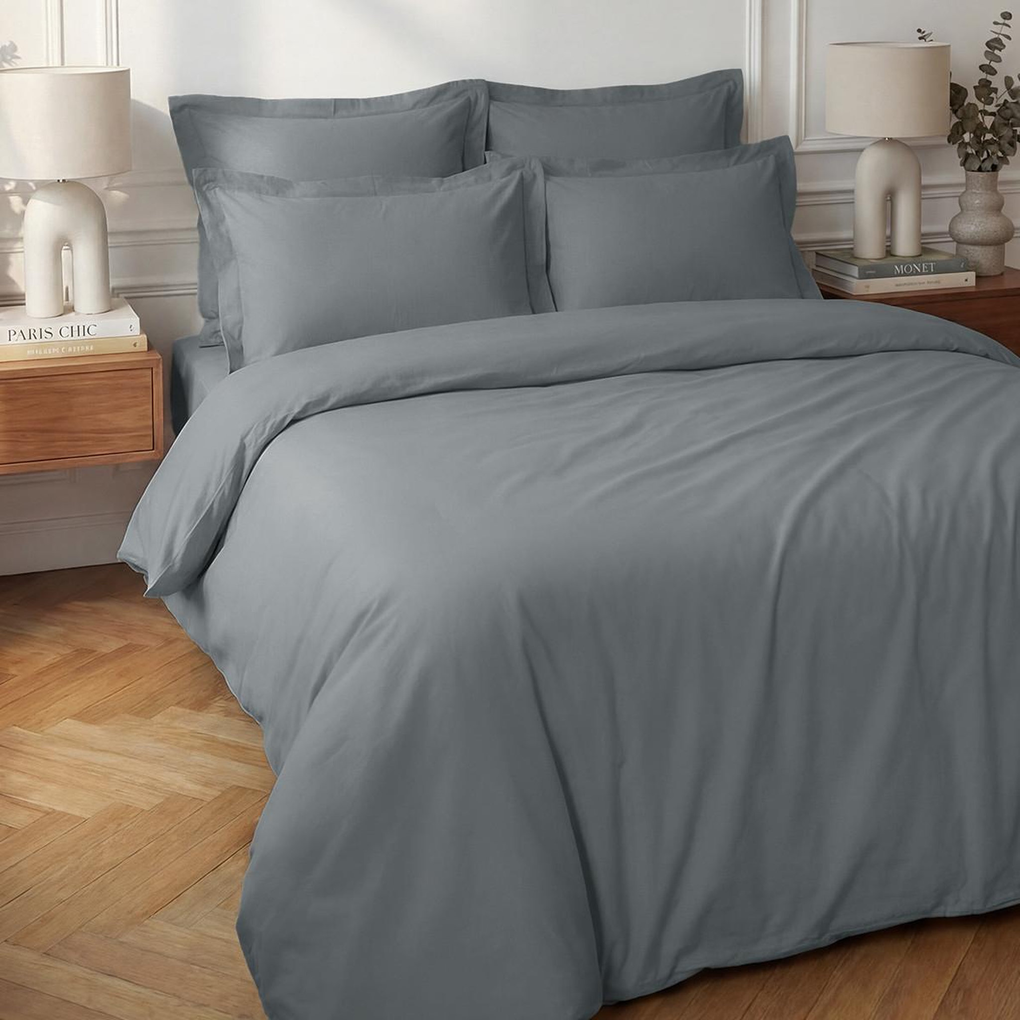 Voir la diapositive 1 : Sensei Maison Housse de couette en percale coton SOFT PERCALE