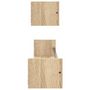 Voir la diapositive 5 : VIDAXL Etageres murales avec barres 2 pcs chene sonoma 80x16x14 cm