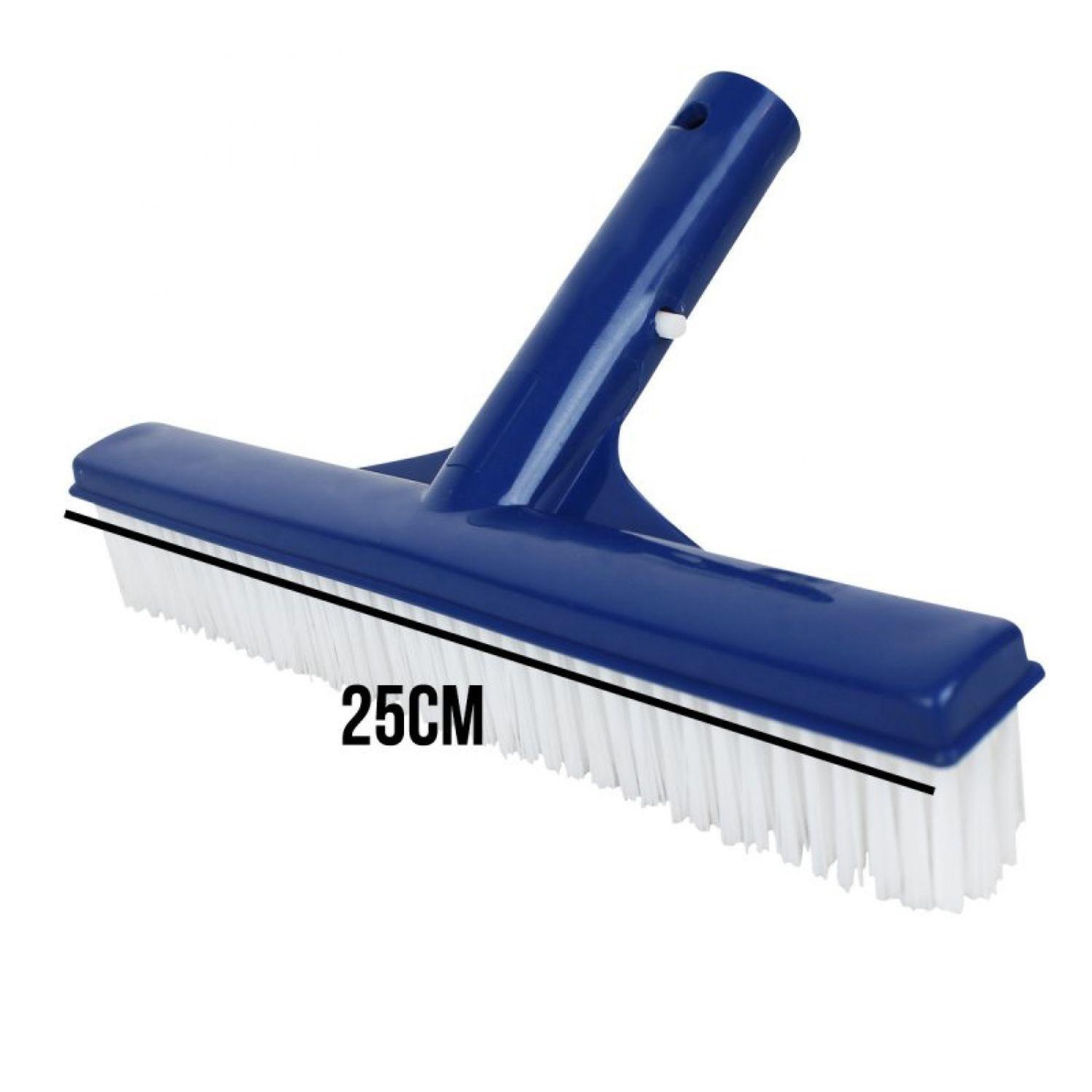 Voir la diapositive 2 : LINXOR Tête de brosse paroi 25 cm bleu pour piscine adaptable sur manche standard ou télescopique