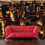 Paris Prix Papier Peint  Ville de Nuit Chicago É U  270x450cm